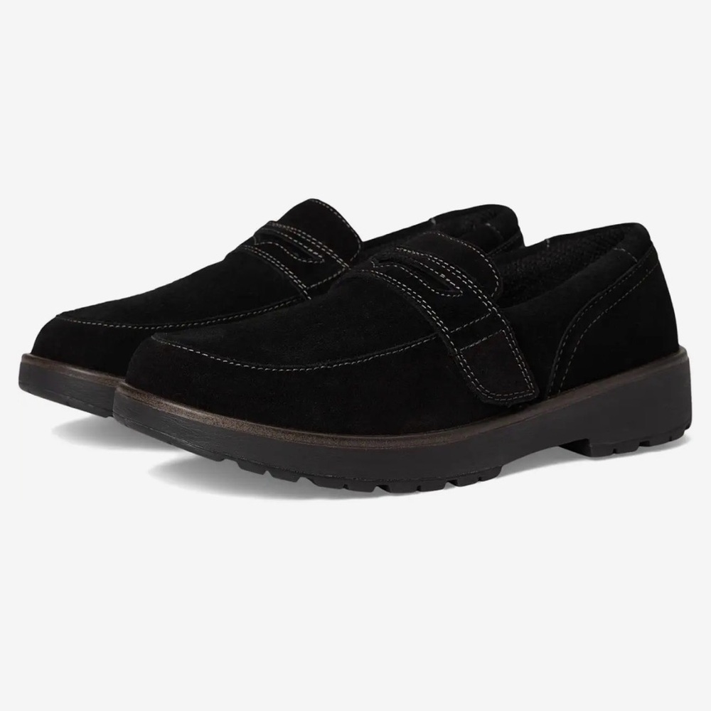 Orthofeet Shelly Loafers women black suede size 7 wide